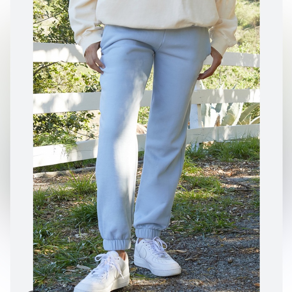John Galt Brandy Melville Pale Blue Rosa Soft Sweatpants